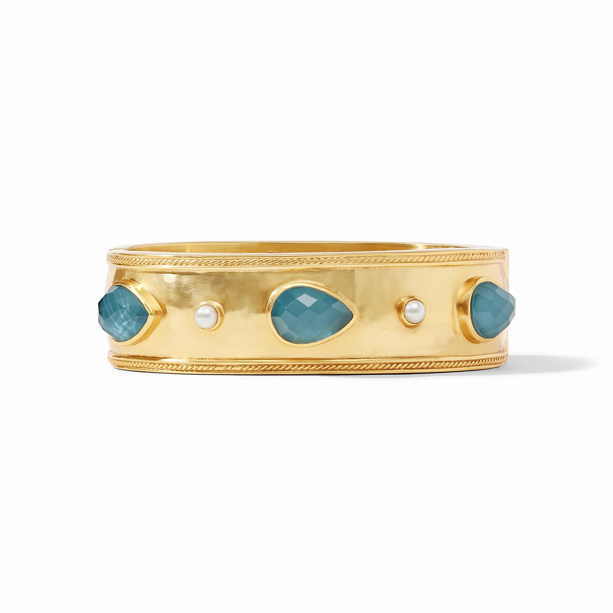 Cannes Stone Statement Hinge Bangle - Image 5