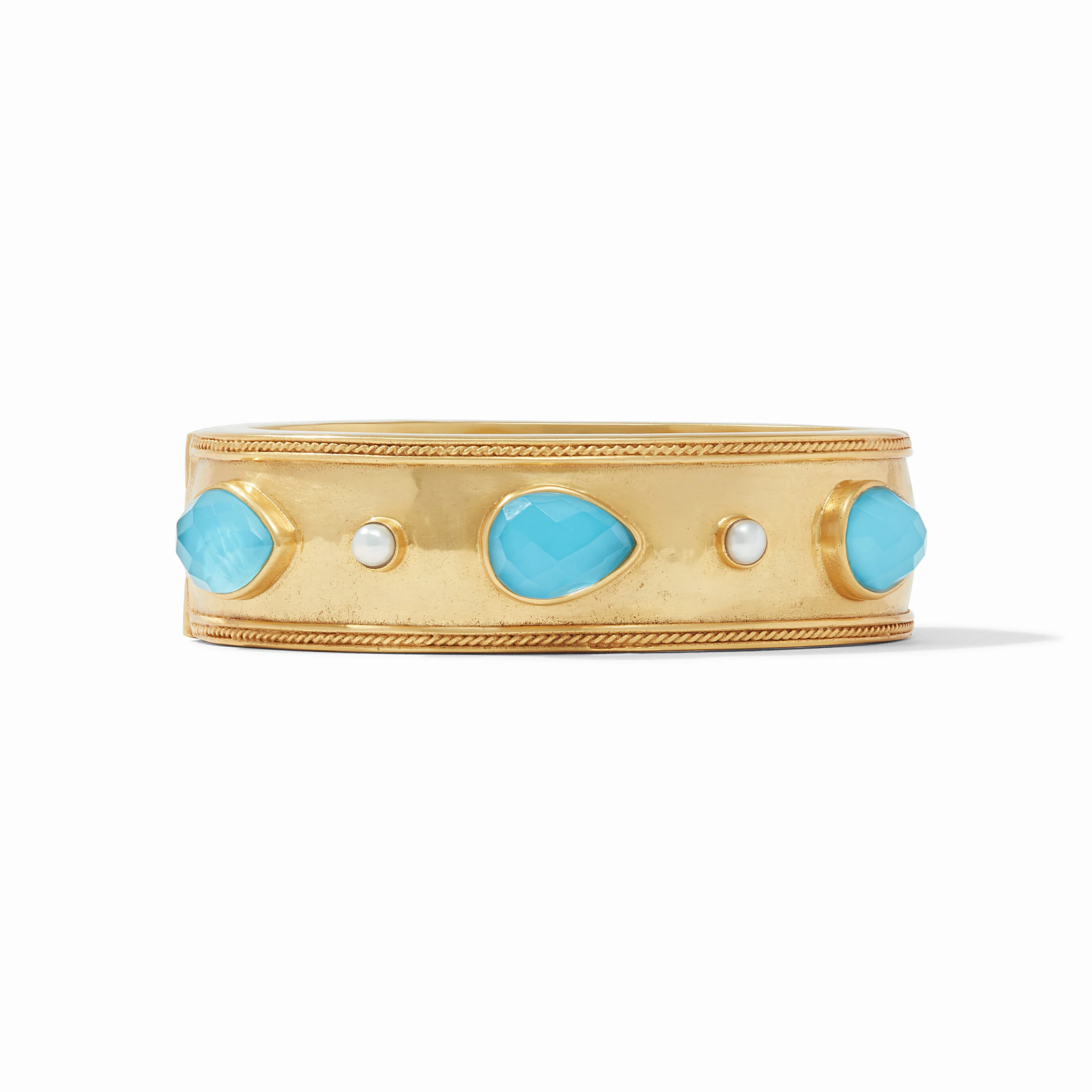 Cannes Stone Statement Hinge Bangle - Image 8