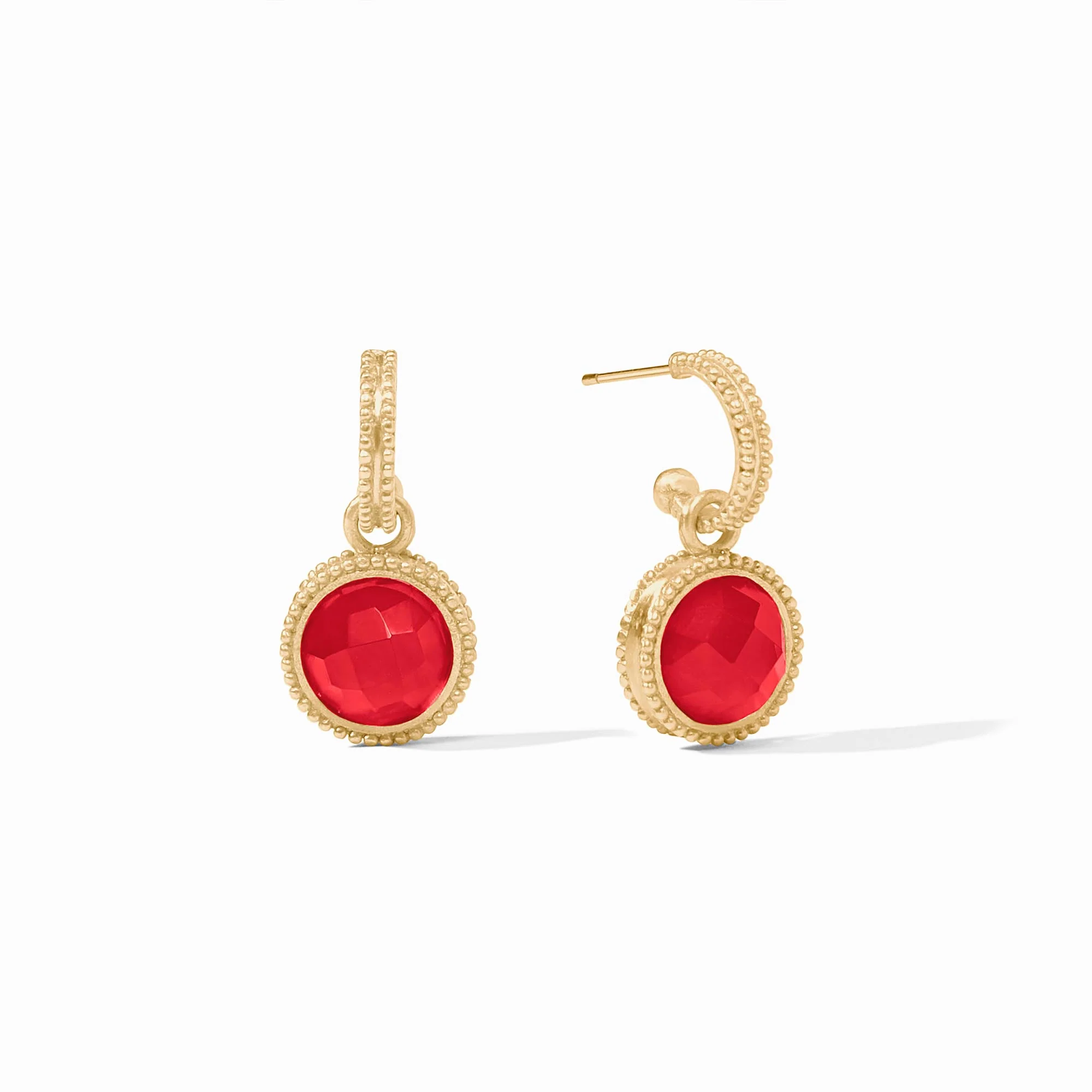 Fleur-de-Lis Hoop & Charm Earring - Image 4