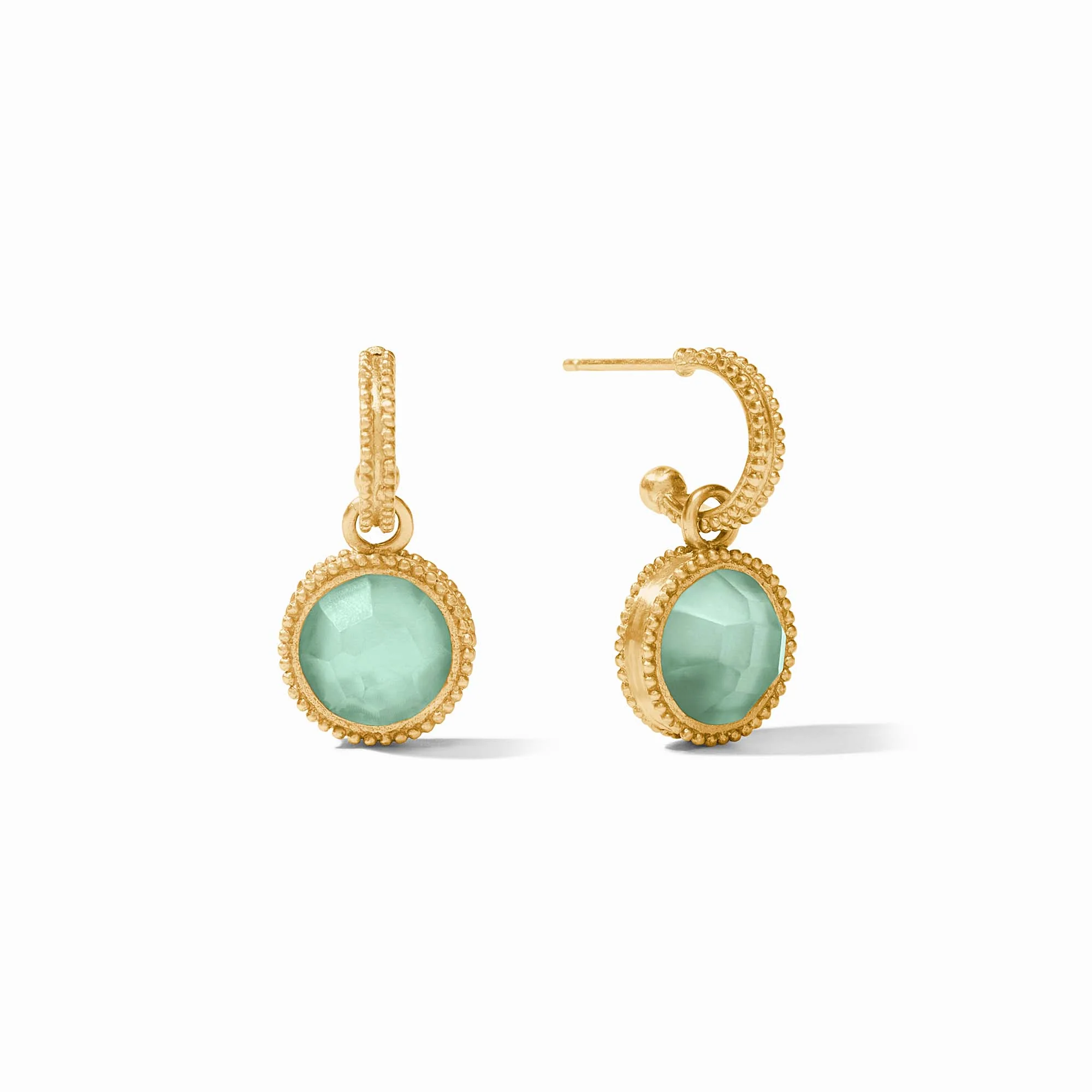 Fleur-de-Lis Hoop & Charm Earring - Image 8